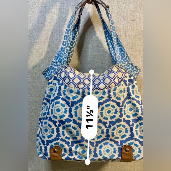 Fossil original hand material: canvas,genuine leather details, khaki&blue color✨ - Picture 10 of 16